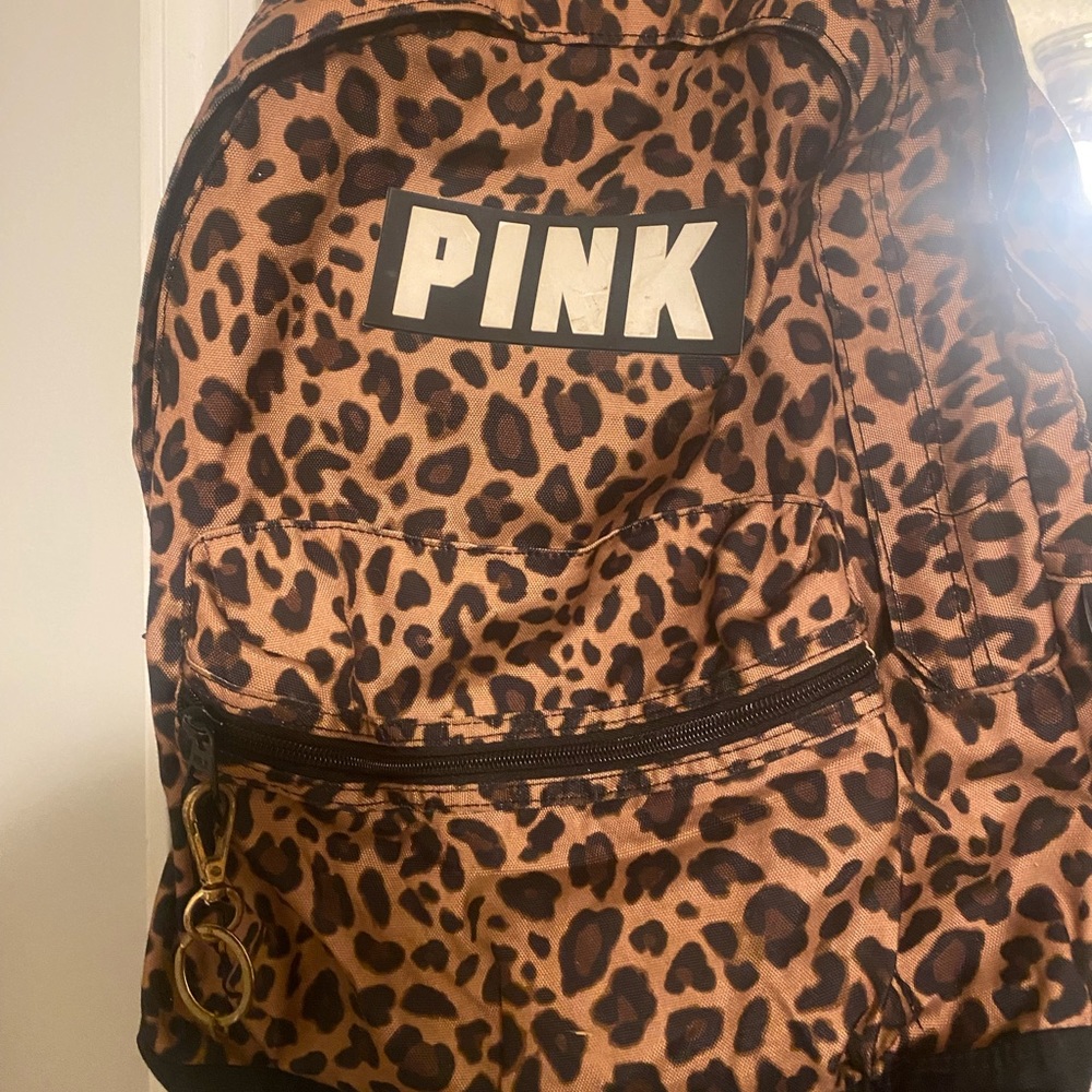 PINK cheetah backpack